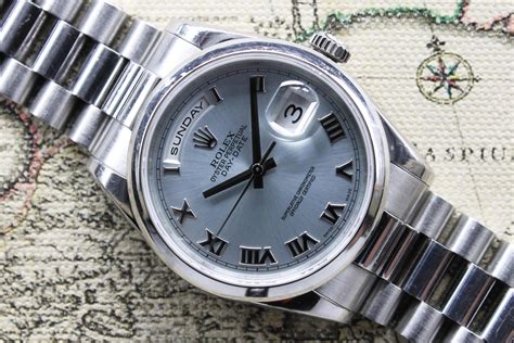 rolex daydate blau|rolex day date platinum.